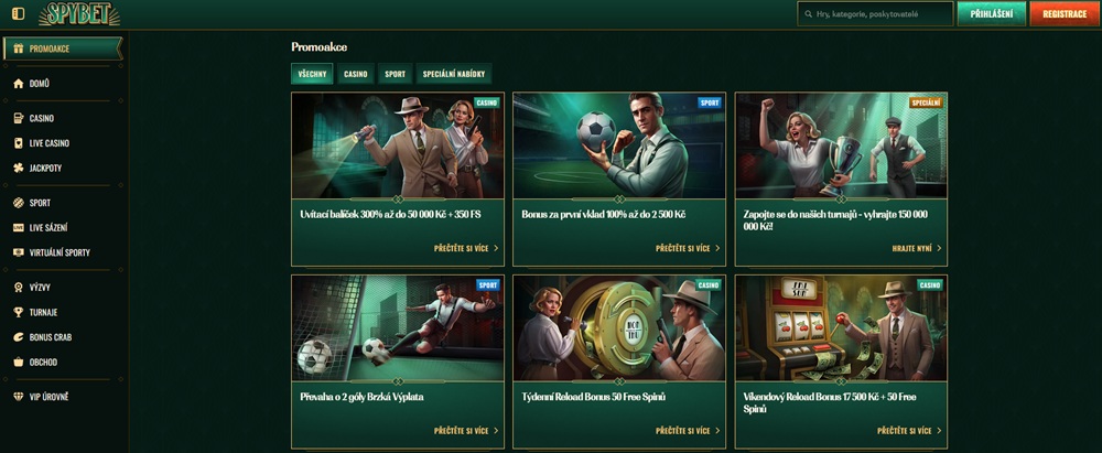 Spybet bonusy