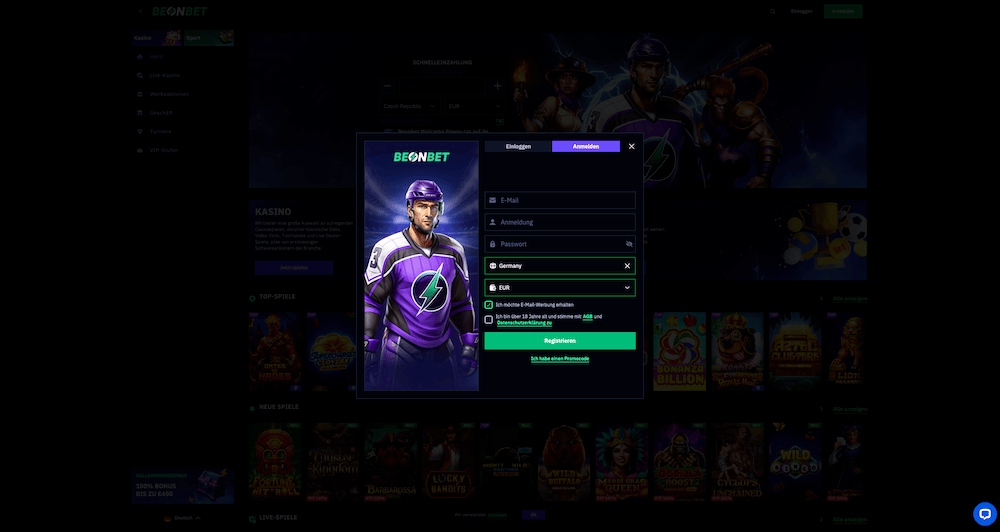 39664 BeonBet Registrierung
