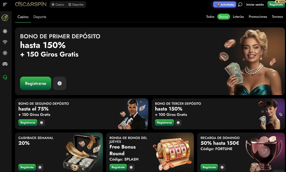 Oscarspin bono sin depósito