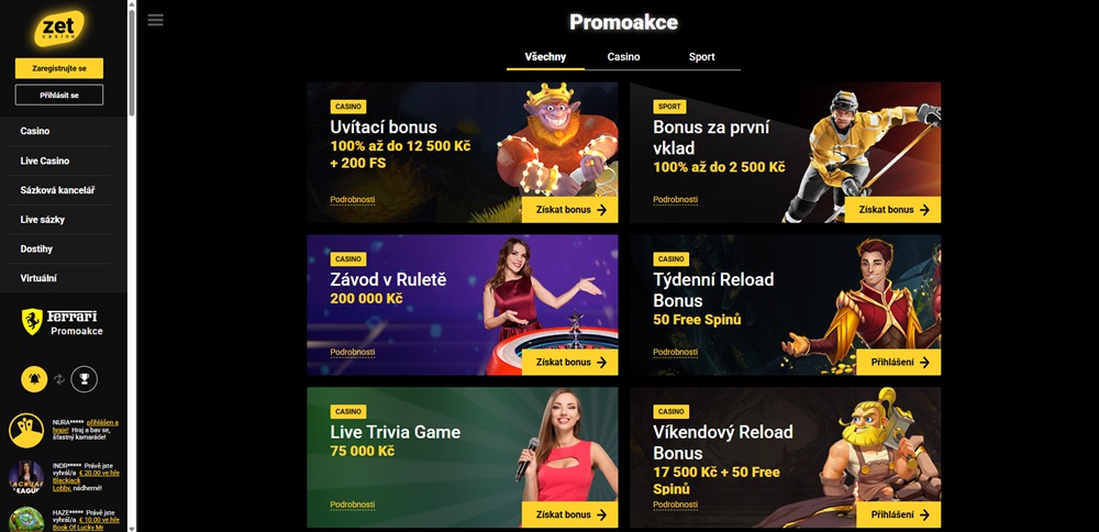 ZetCasino bonusy květen 2025