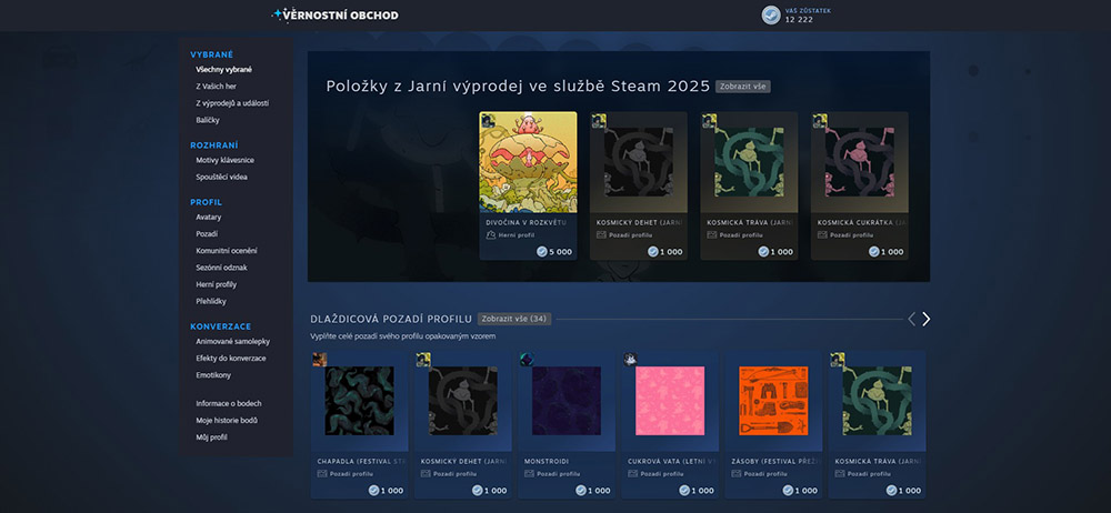 Věrnostní obchod na Steamu