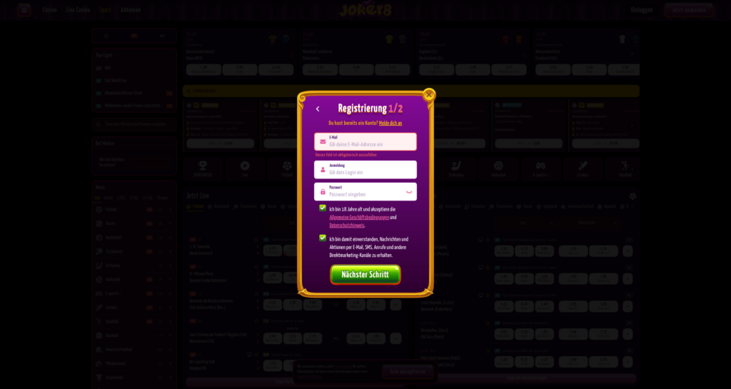 60433 Joker8 Registrierung