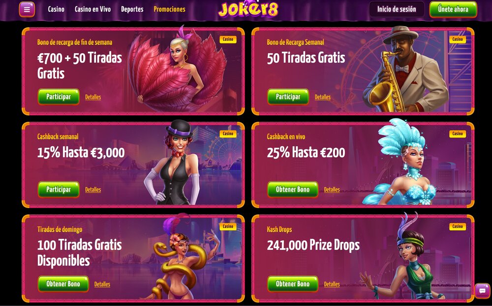 Joker8 giros gratis