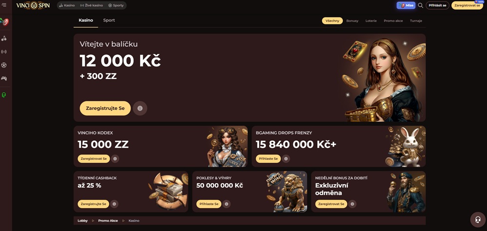 Vinci Spin bonusy květen 2025