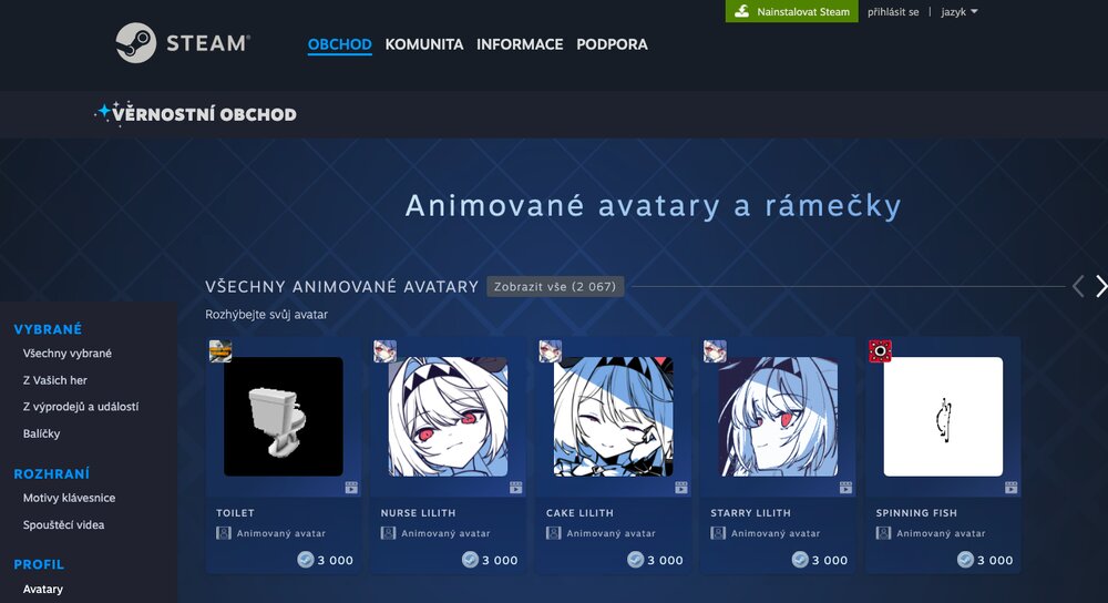 Steam avatary