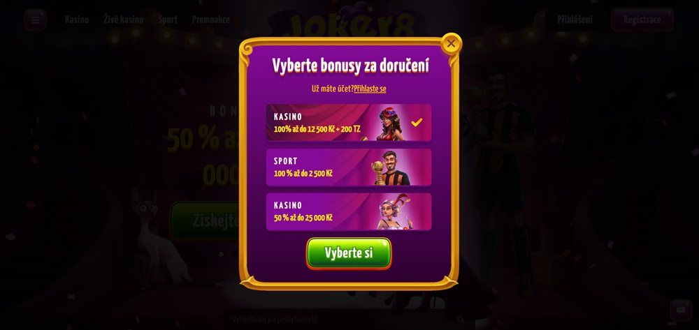 Joker8 bonusy