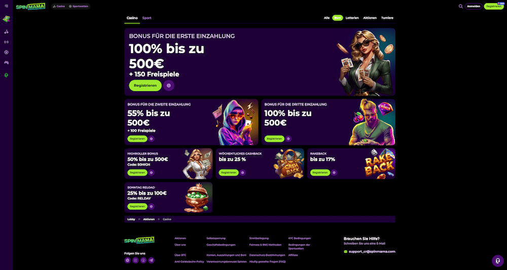 88756 Spinmama No Deposit Bonus