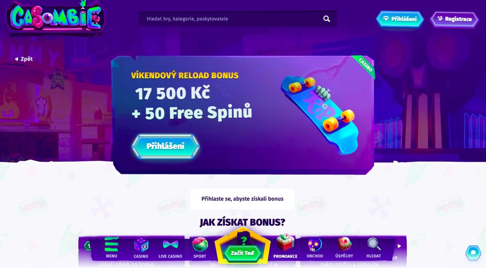 Casombie bonus s free spiny