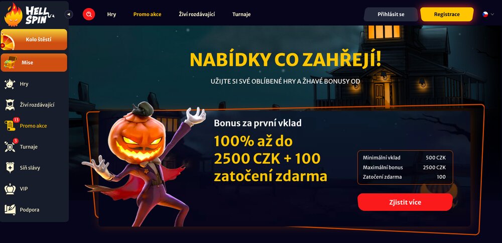 Hell Spin uvítací bonus