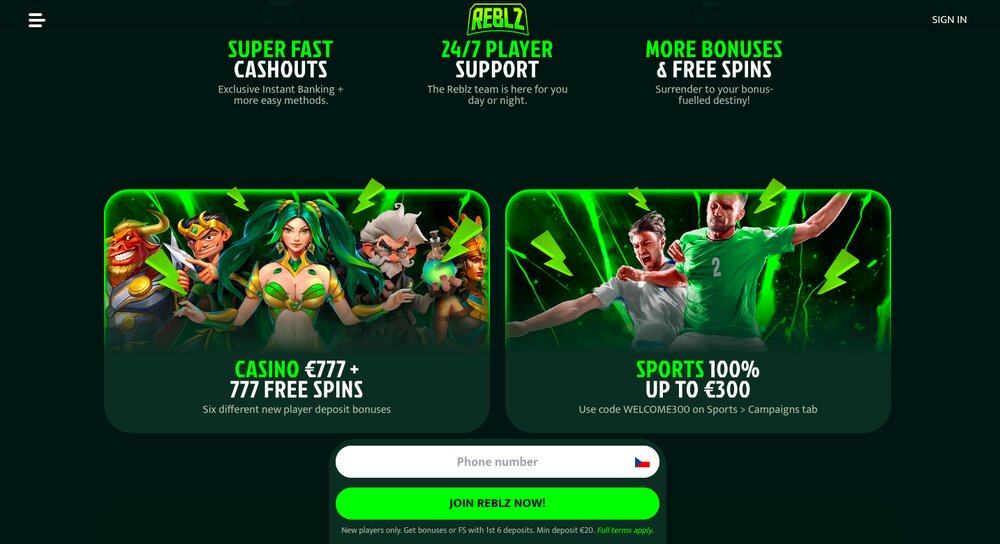 Reblz uvítací bonus