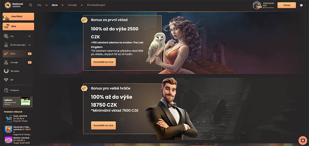 National Casino bonusy [červen 2025]