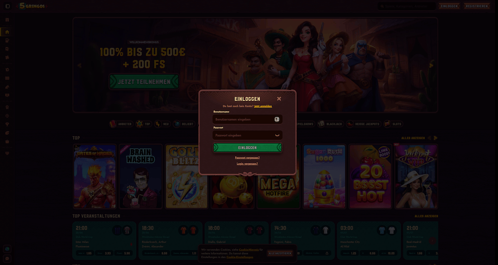 03786 5Gringos Login