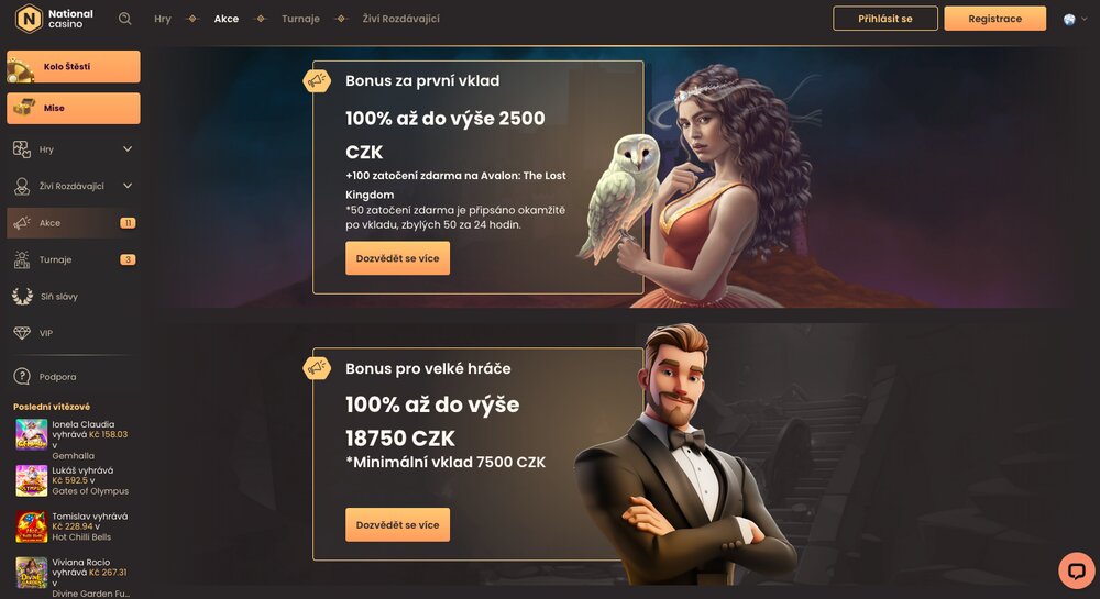 Bonificaciones de National Casino