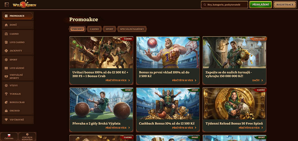 Wild Robin bonusy [červenec 2025]