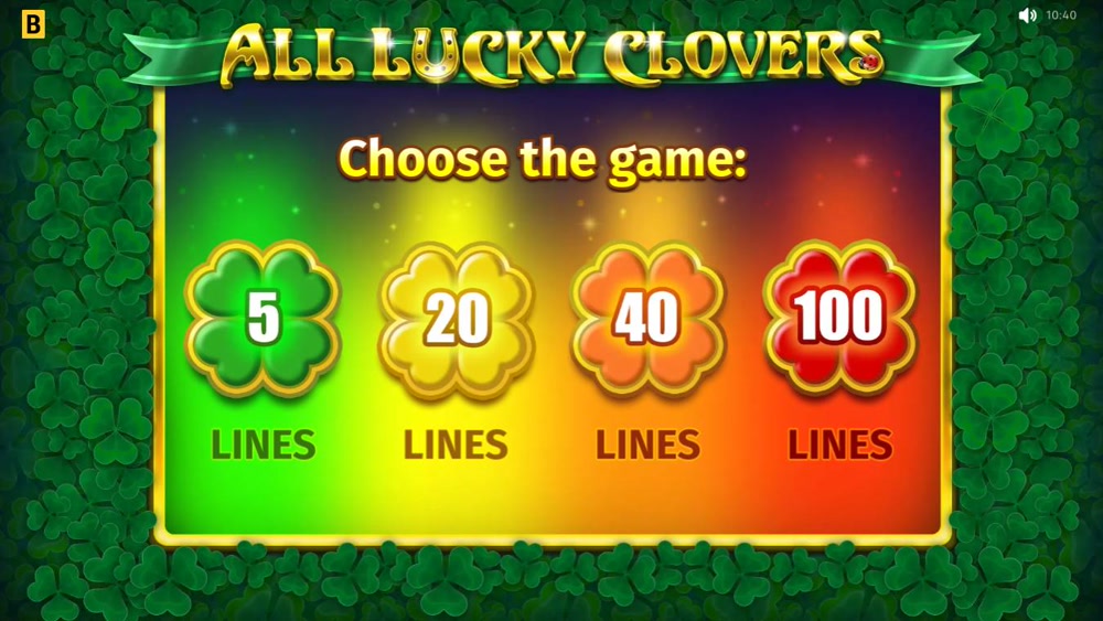Slot All Lucky Clovers od vývojáře Bgaming