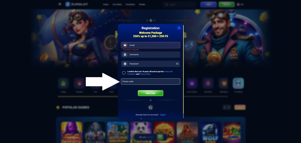 azurslot código promocional