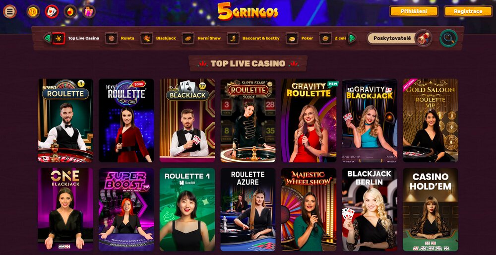 5Gringos top live casino