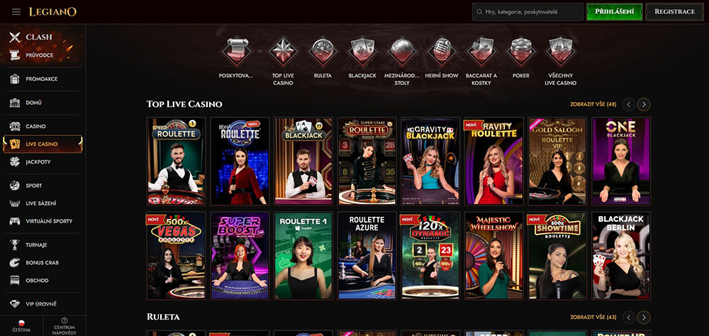 TOP 5 her s krupiéry v live casinu Legiano [léto 2025]