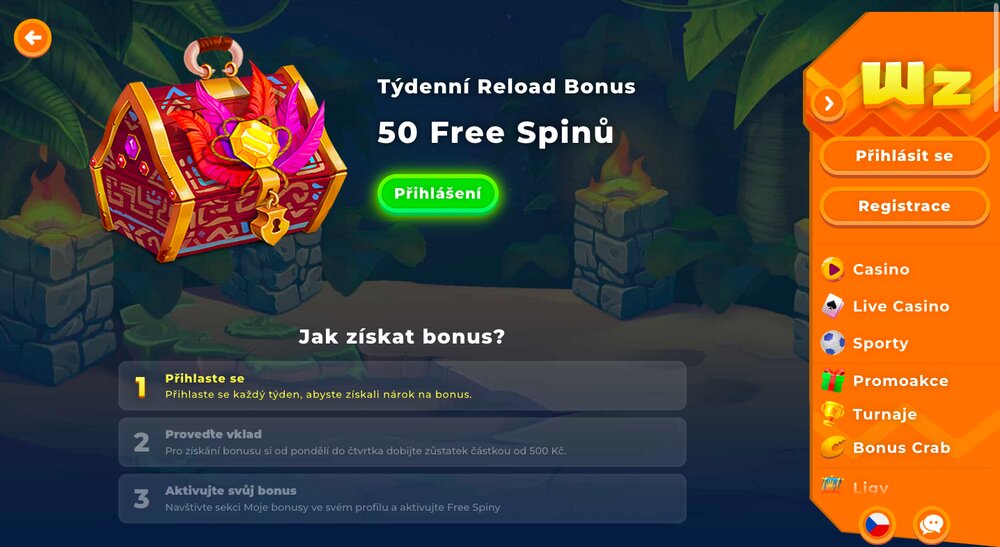 Wazamba reload bonus