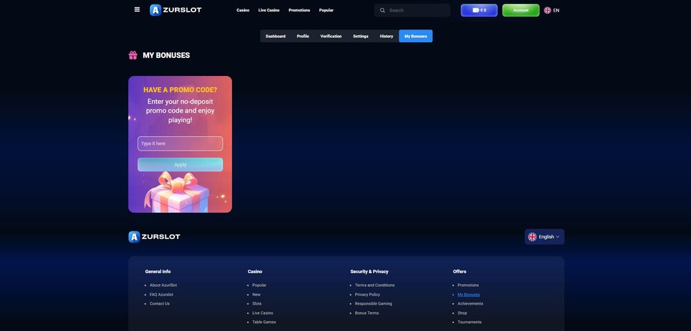 azurslot bono sin depósito