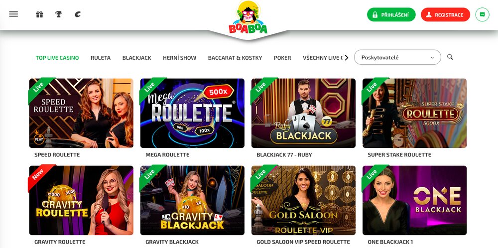 BoaBoa live casino