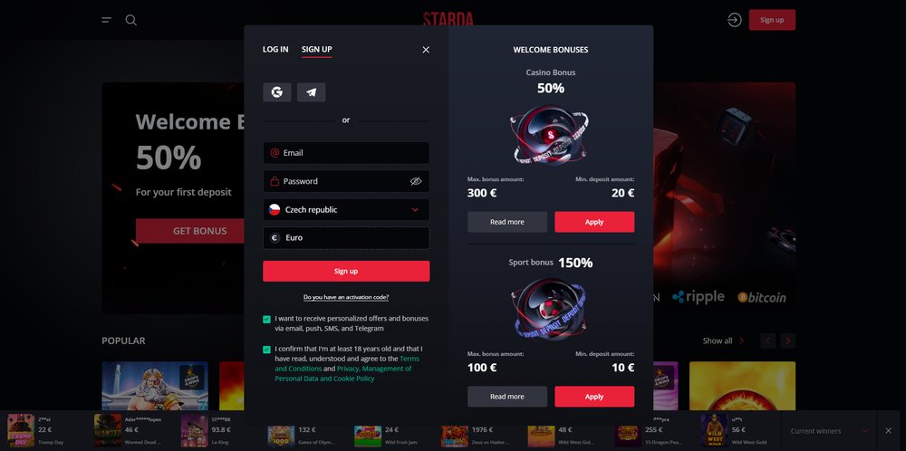 starda casino registrace