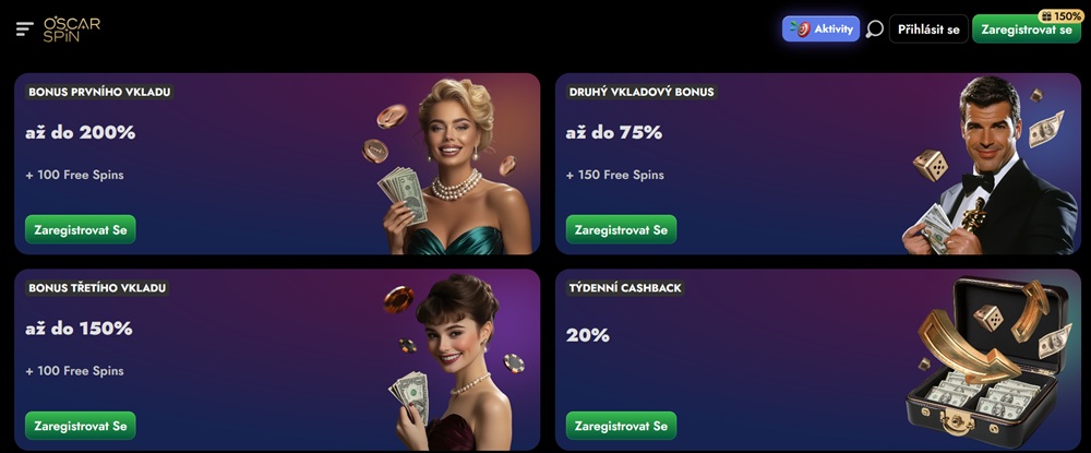 Oscarspin free spins červenec 2025