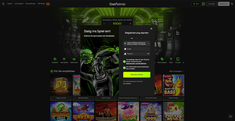 Betovo Registrierung