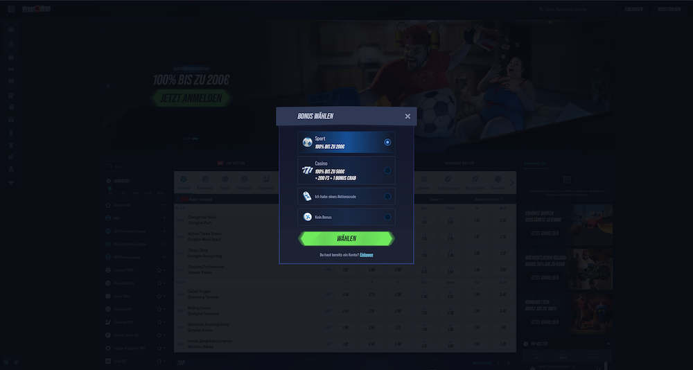 08808 VegasHero Registrierung