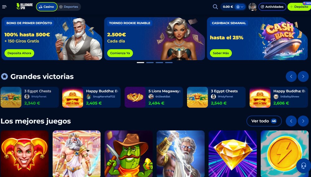 Billionairespin tragaperras