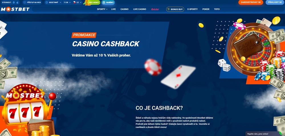 MostBet cashback
