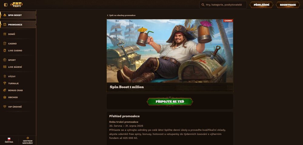 fatpirate free spins červenec