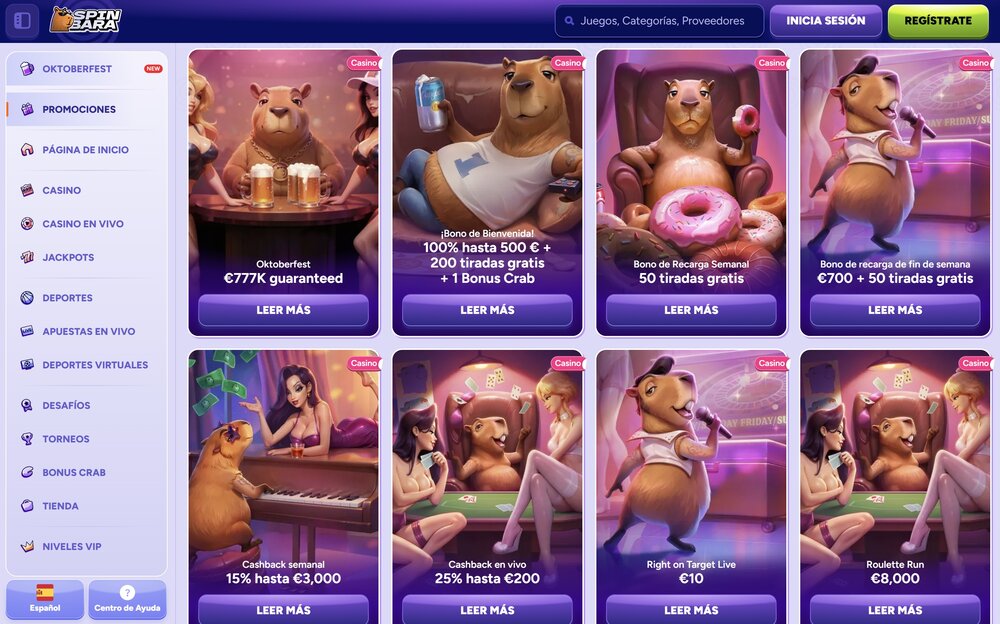 Spinbara bono sin depósito