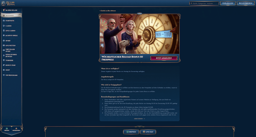 20752 RichRoyal Freispiele