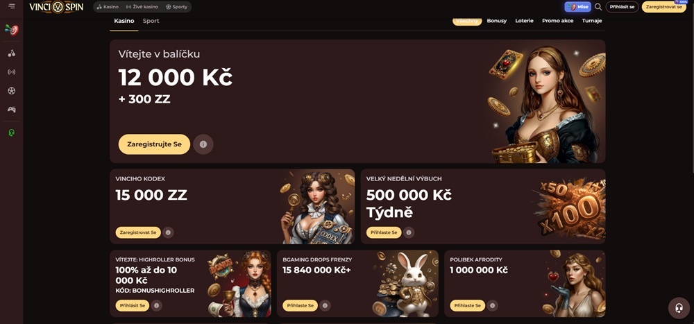 Vinci Spin free spins červenec 2025