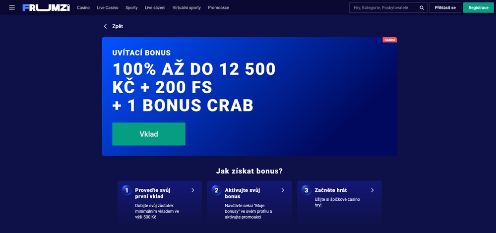 Frumzi free spins [červenec 2025]