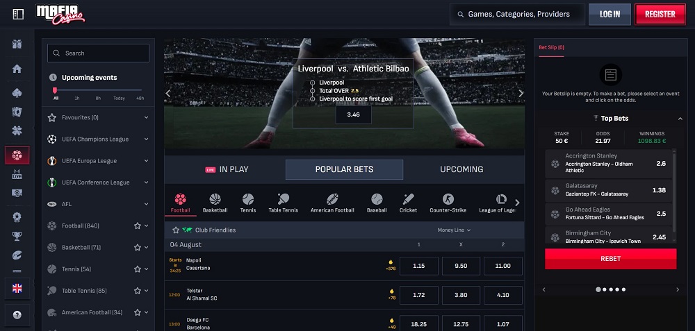 MafiaCasino sportsbook