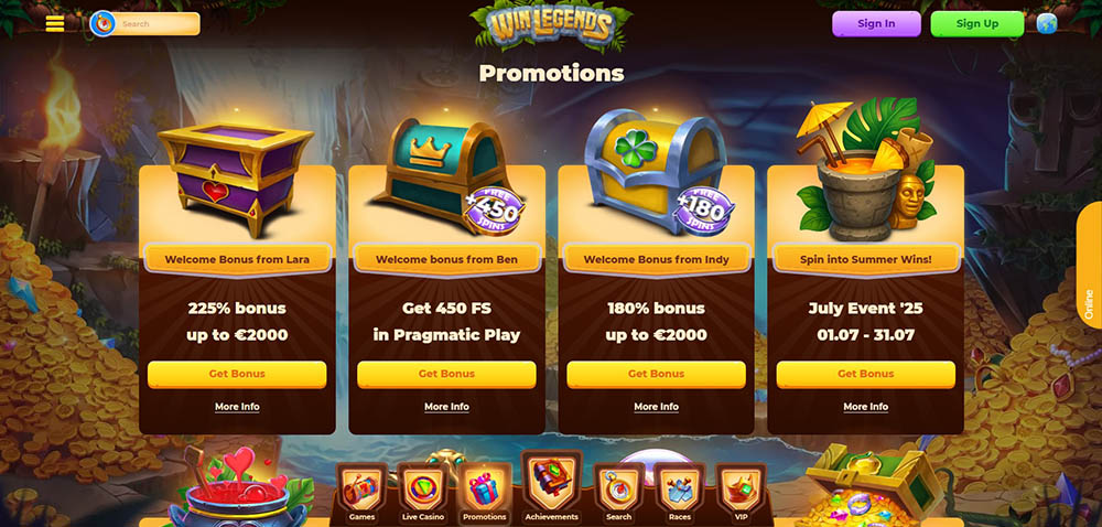 WinLegends free spins [červenec 2025]