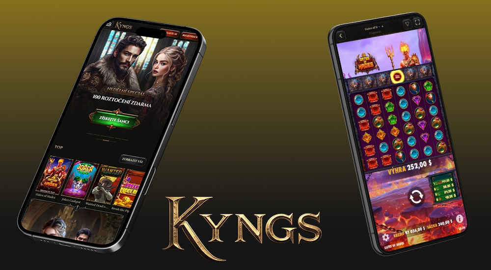Vista previa de la interfaz responsive del casino online y la casa de apuestas Kyngs