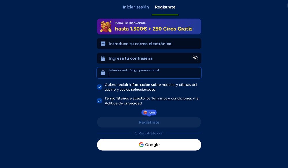 Billionairespin código promocional