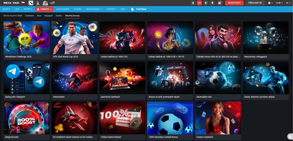megapari bonusy [červenec 2025]