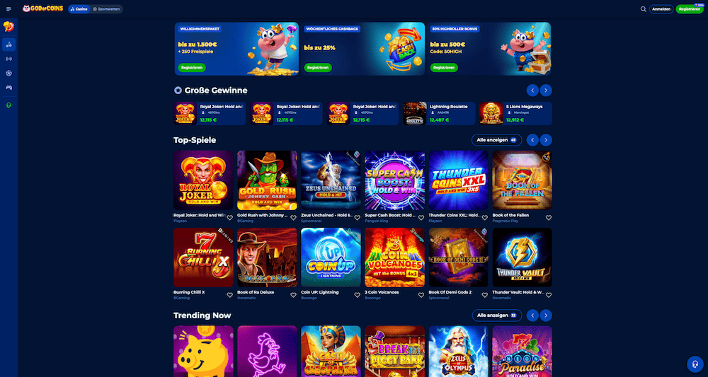 40371 God of Coins Casino DE