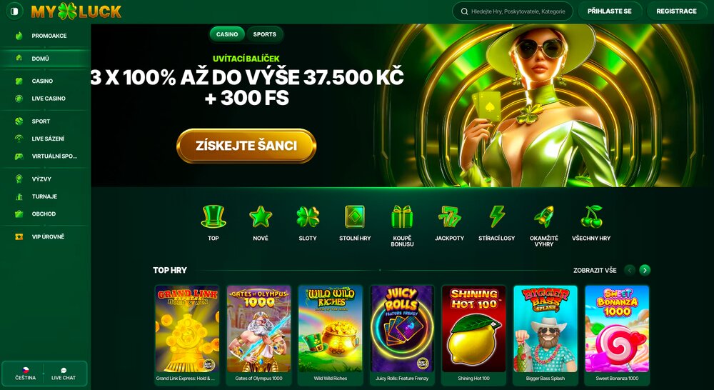MyLuck casino homepage