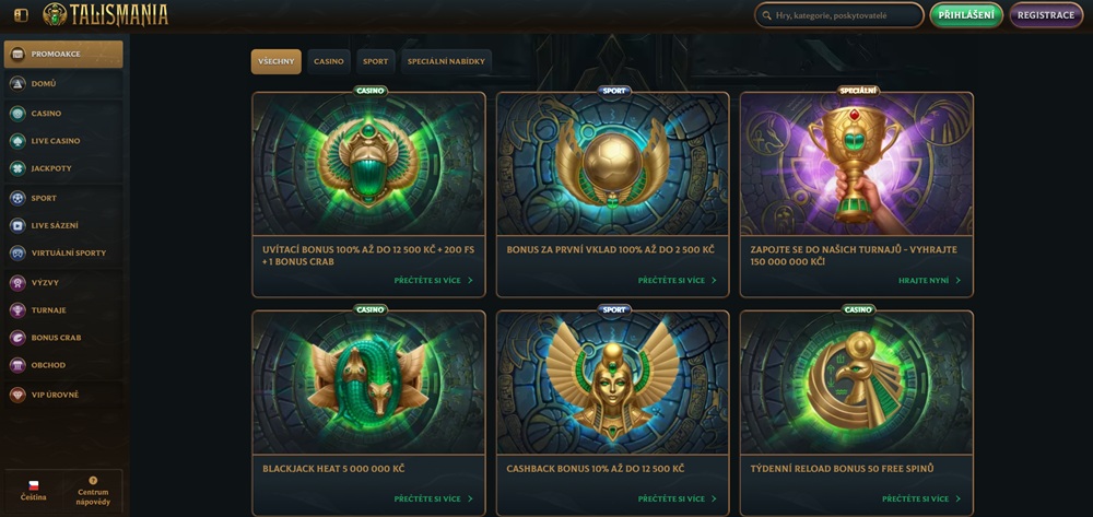 Talismania free spins červenec 2025