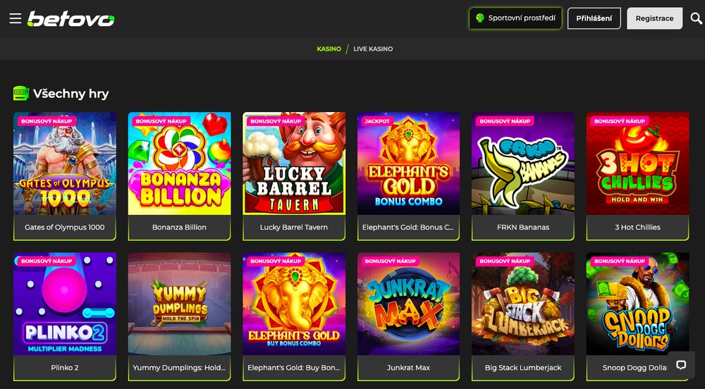 Betovo nabídka automatů