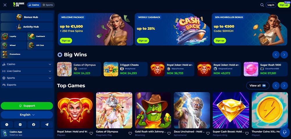 Billionairespin slots