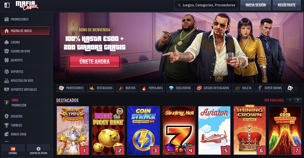 MafiaCasino aplicación