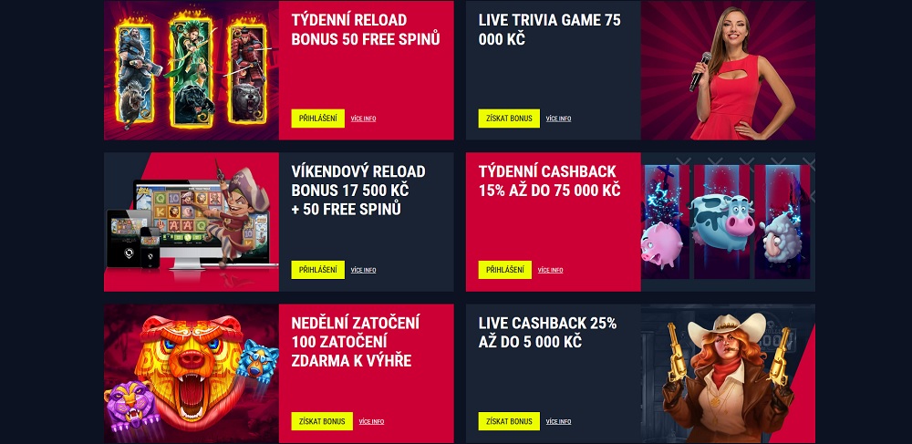 Náhled bonusů a promoakcí s cashback systémem v online casinu a sázkové kanceláři Rabona