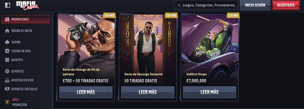 MafiaCasino giros gratis