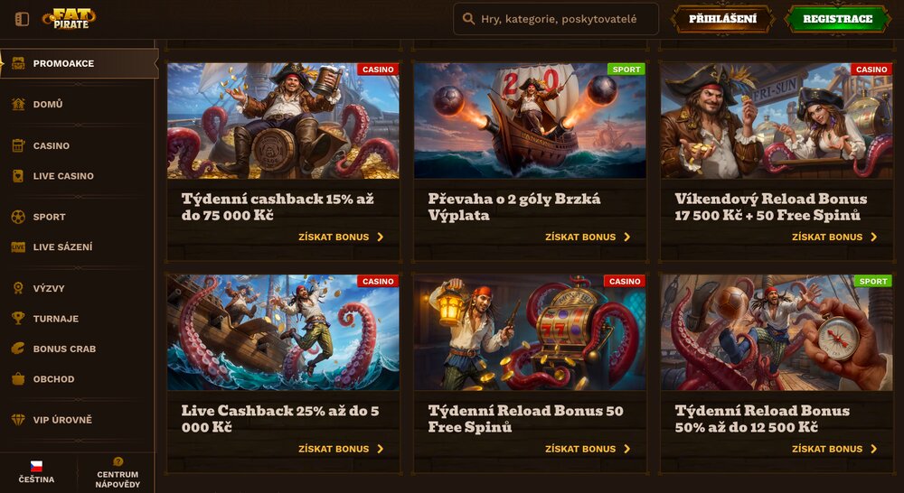 FatPirate bonusová nabídka